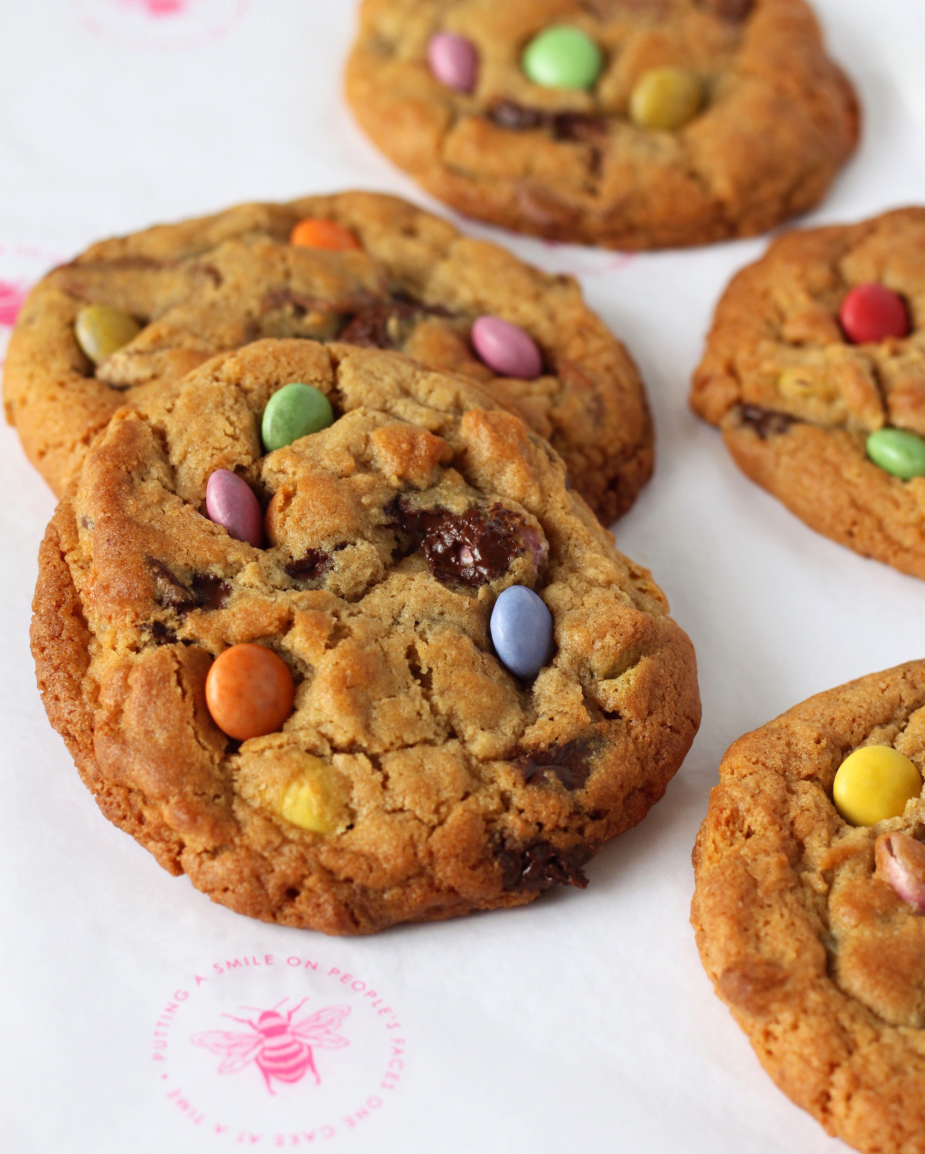 Freshly Baked Smartie Chocolate Cookies - 6 or 12