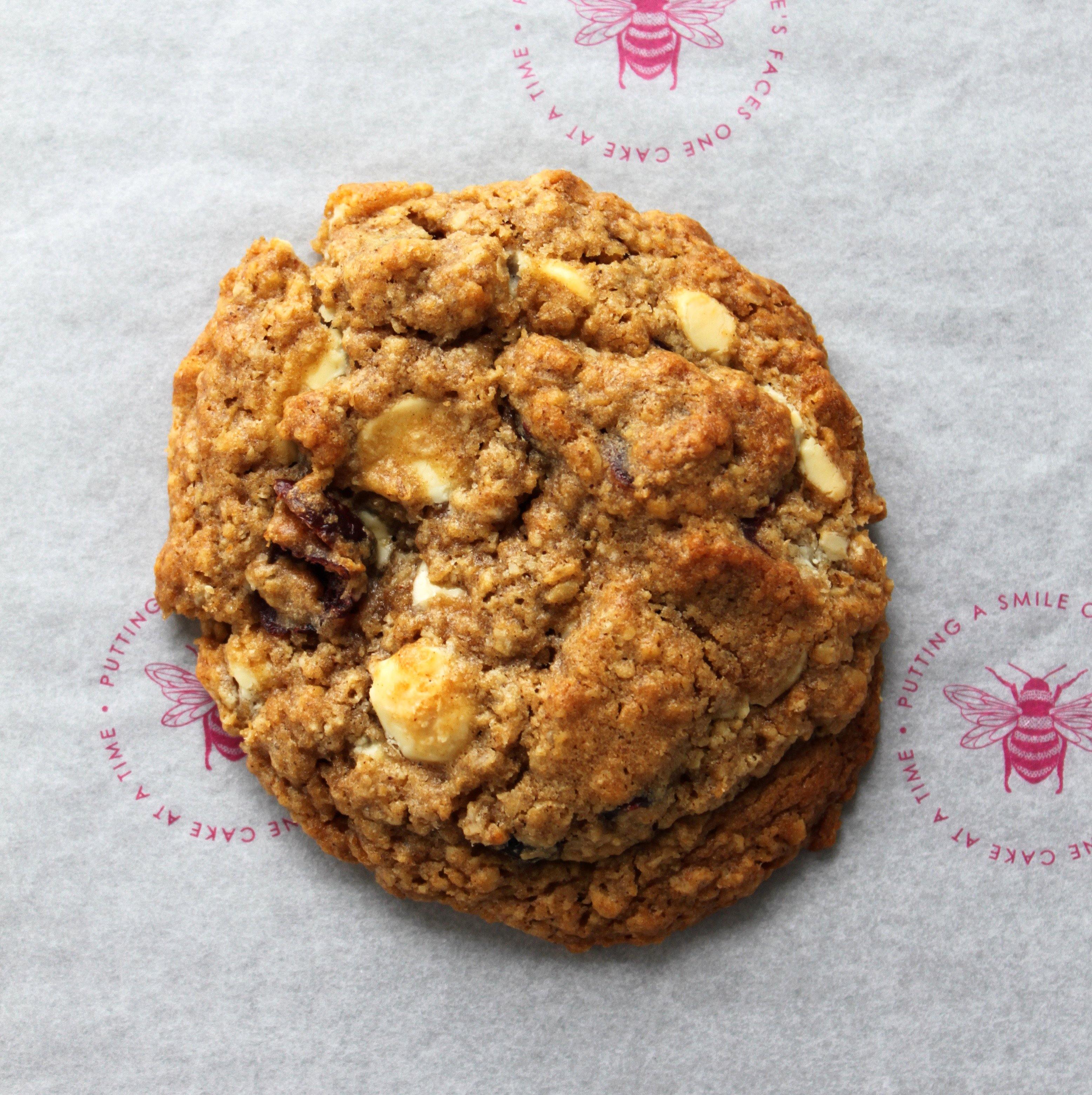 Freshly Baked White Chocolate Oatmeal & Cranberry Cookies - 6 - Jessie's Bakes