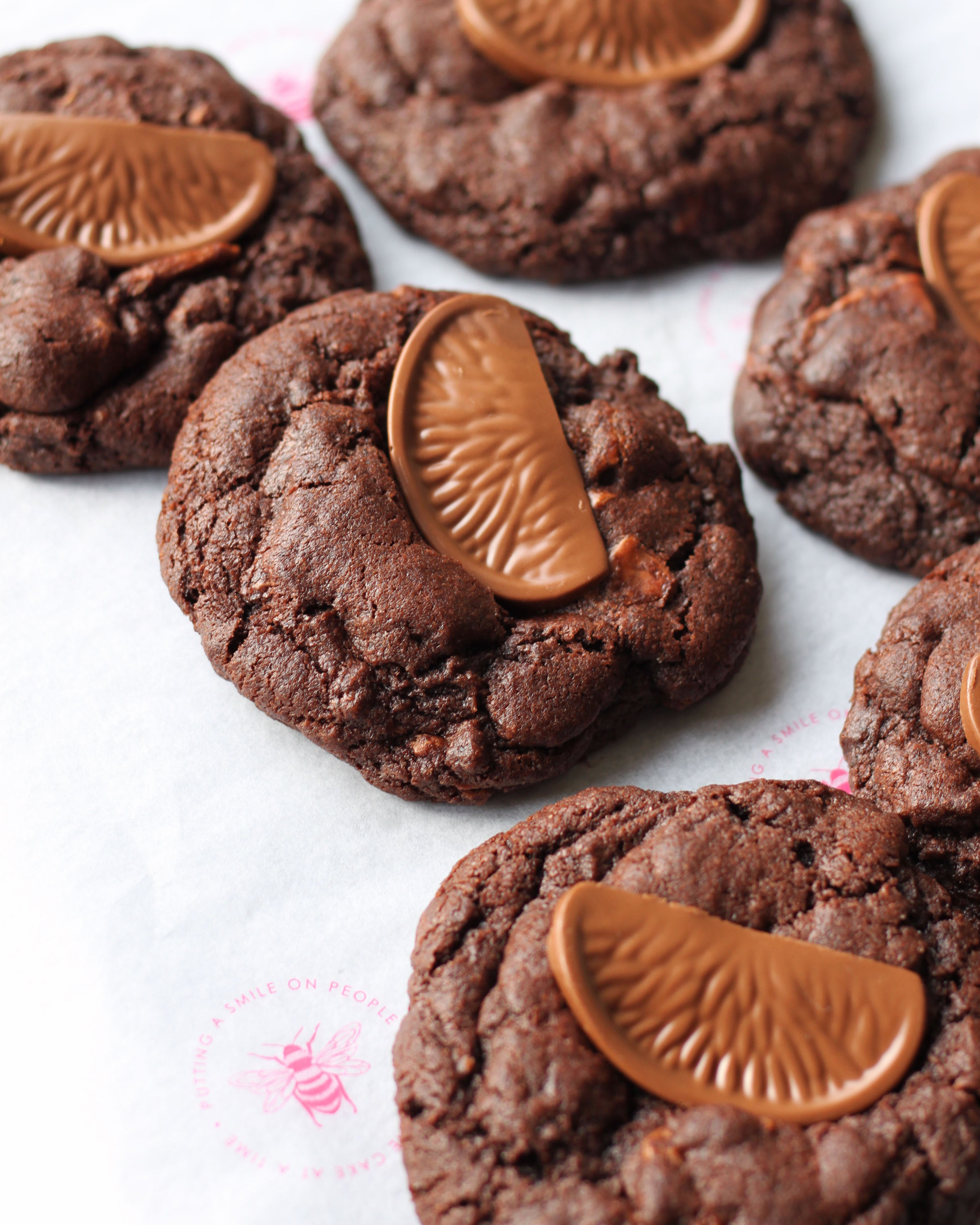 Freshly Baked Double Chocolate Orange Cookies - 6 or 12